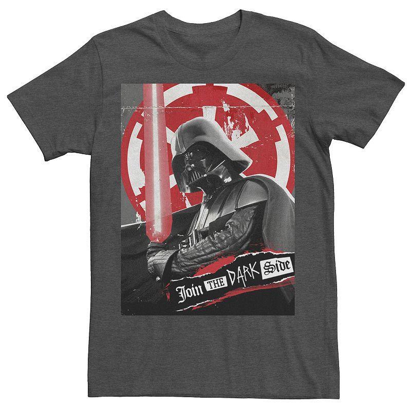 Mens Star Wars Darth Vader Join The Dark Side Tee Red Grey Product Image