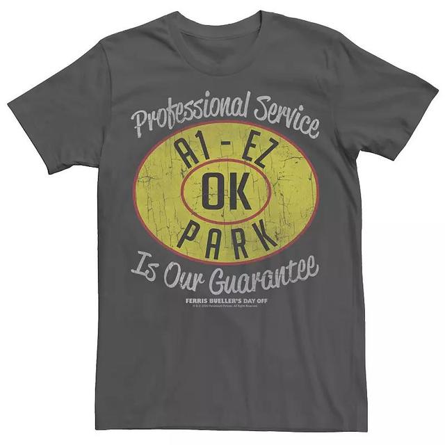 Mens Ferris Bueller Professional Service Is Our Guarantee Distressed Tee Grey Product Image