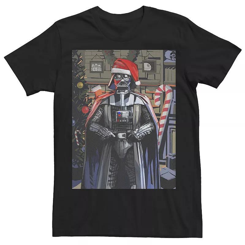 Mens Star Wars Darth Vader Seasons Greetings Poster Tee Product Image