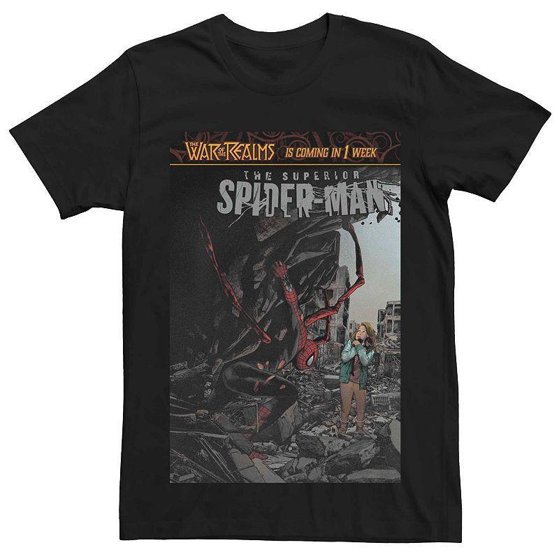 Mens Marvels Superior Spider-Man #4 Comic Cover Tee Black Product Image