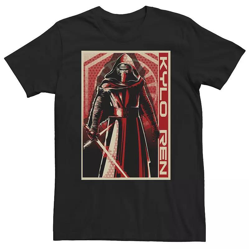 Big & Tall Star Wars The Force Awakens Kylo Ren Red Hue Portrait Tee, Mens Product Image