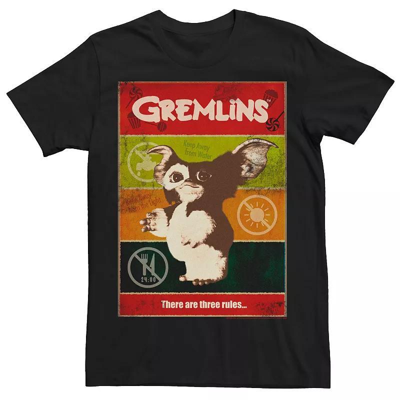 Mens Gremlins Gizmo Warning Poster Tee Product Image