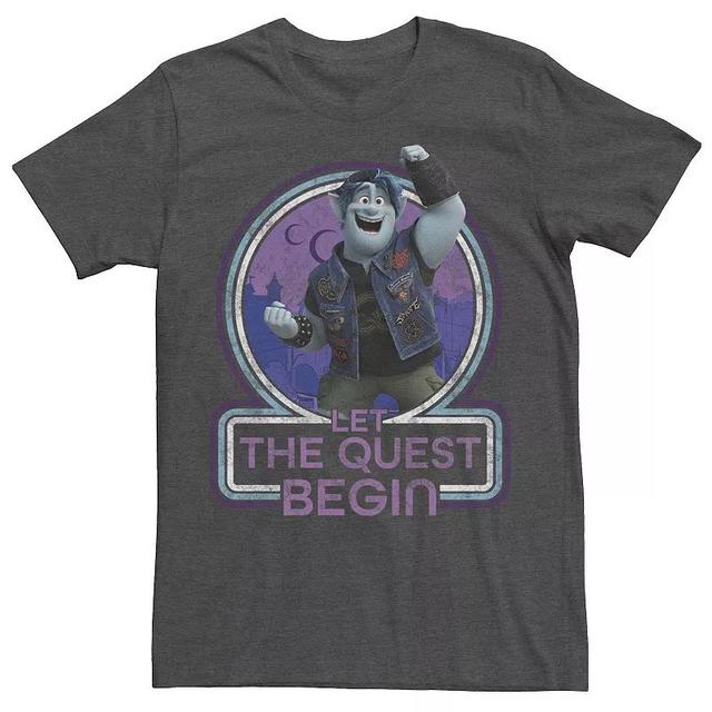 Mens Disney / Pixar Onward Let the Quest Begin Tee Grey Product Image