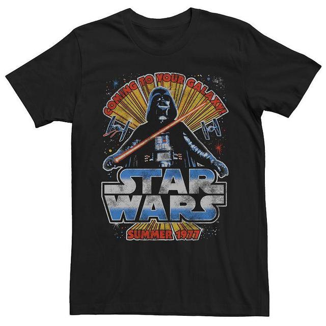 Mens Star Wars Darth Vader Coming To Your Galaxy Retro Tee Product Image