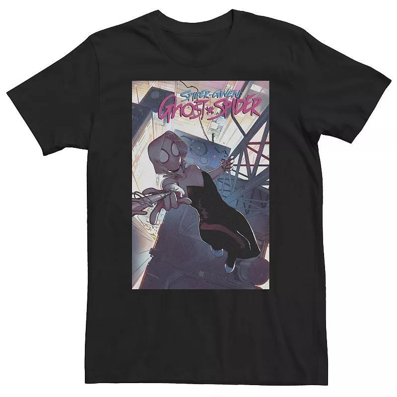 Big & Tall Marvel Comixology Ghost Spider #5 Comic Book Cover Tee, Mens Black Product Image