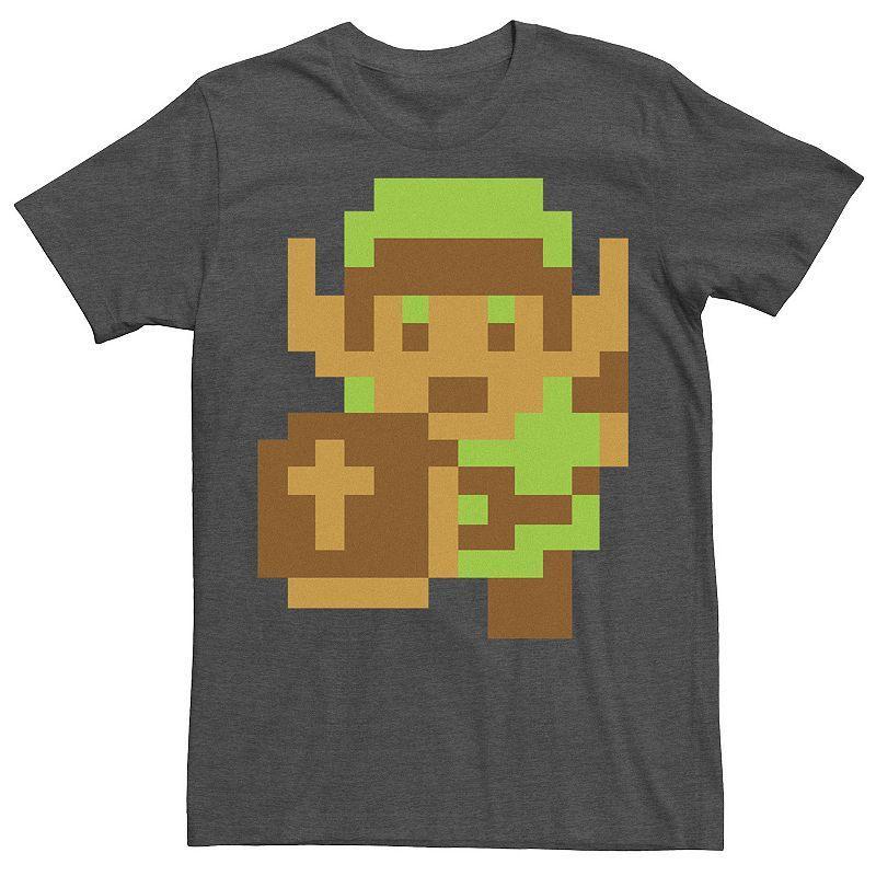 Mens Nintendo Legend of Zelda Pixelated Link Portrait Tee Blue Product Image