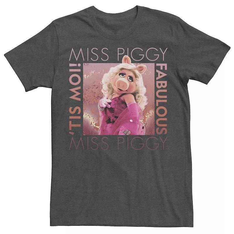 Mens Muppet Miss Piggy Moi Fab Portrait Tee Grey Product Image