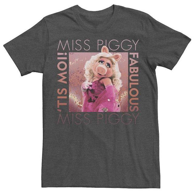 Mens Muppet Miss Piggy Moi Fab Portrait Tee Grey Product Image