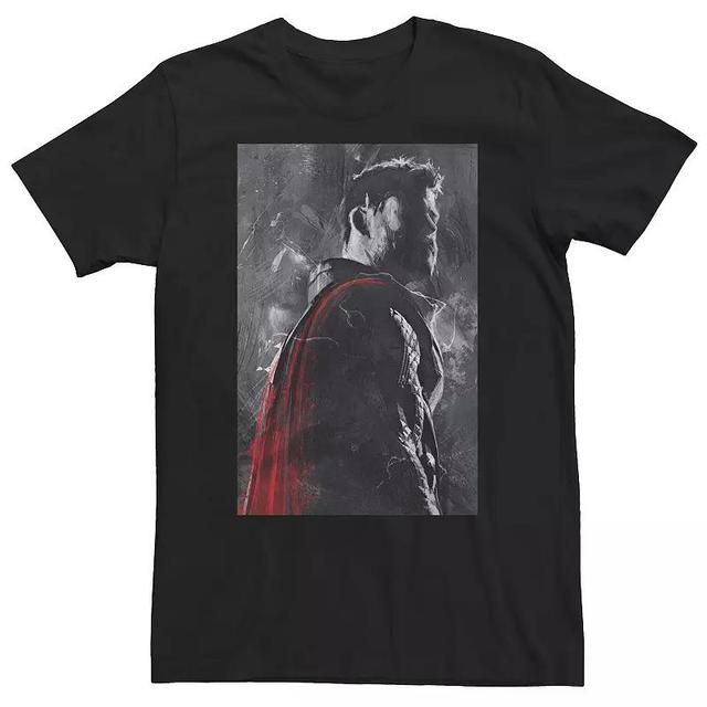 Big & Tall Marvel Thor Distressed Painting Poster Tee, Mens Product Image