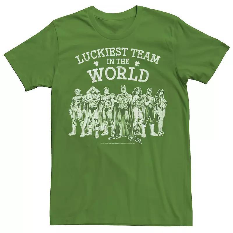 Mens DC Comics St. Patricks Day Justice League Luckiest Team Tee Product Image