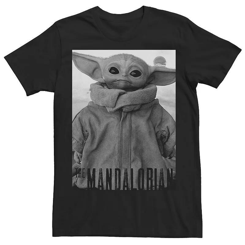 Big & Tall Star Wars The Mandalorian The Child & White Portrait Tee, Mens Product Image