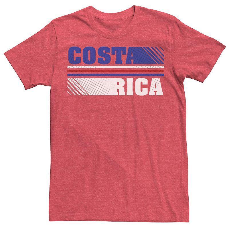 Mens Gonzales Costa Rica Colorful Word Stack Tee Red Grey Product Image