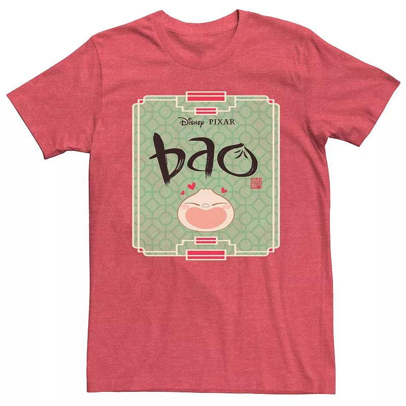 Mens Disney Pixar Bao Geometric Poster Graphic Tee Red Grey Product Image