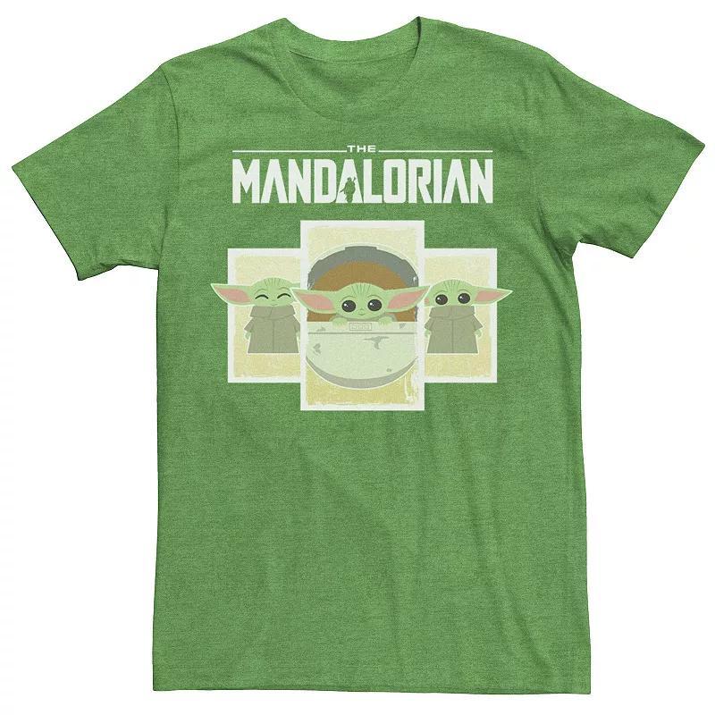 Mens Star Wars The Mandalorian The Child Cartoon Panels Tee Product Image