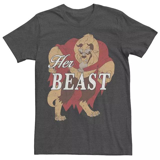 Disneys Beauty And The Beast Mens Her Beast Couples Tee Grey Heather Product Image