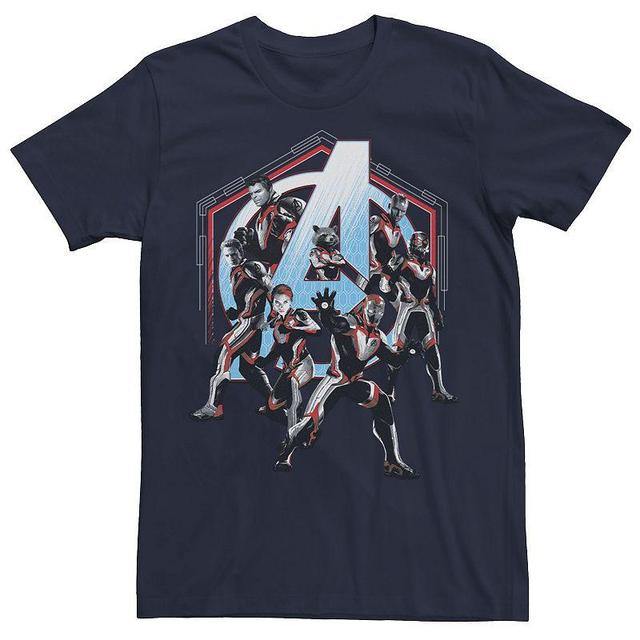 Mens Marvel Avengers Endgame Team Suit Group Shot Tee Blue Product Image