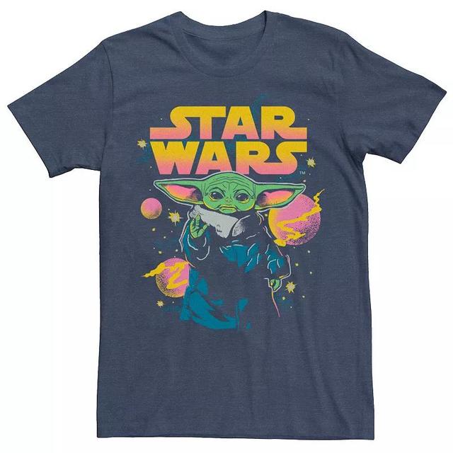 Mens Star Wars The Mandalorioan Grogu Glow Up Retro Poster Tee Product Image