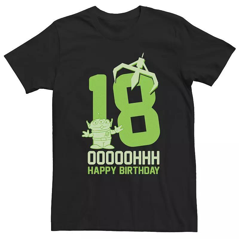 Big & Tall Disney / Pixar Toy Story Aliens OOOOH Happy 18th Birthday Tee, Mens Product Image