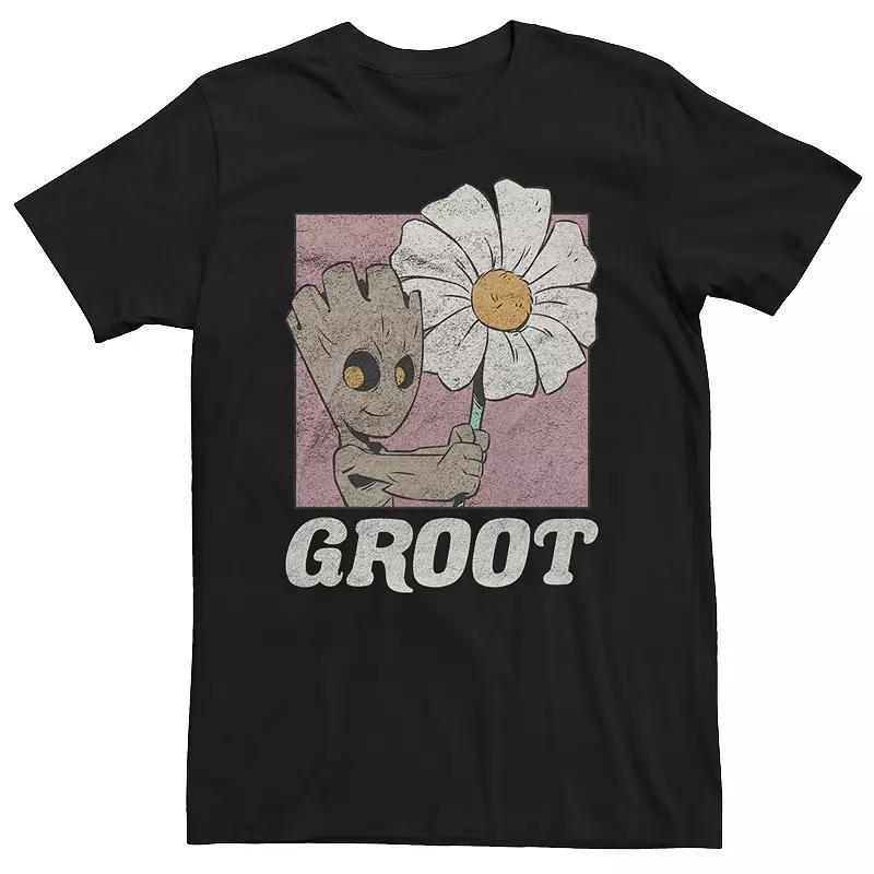 Big & Tall Marvel Guardians of the Galaxy Classic Groot Box Marguerite Paint Tee, Mens Product Image