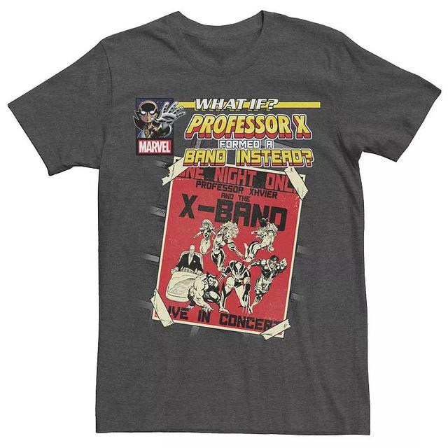 Mens Marvel What If Professor X Comic Cover Graphic Tee Grey Heather Product Image