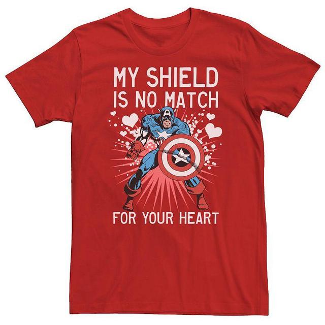 Mens Marvel Captain America My Shield Is No Match For Your Heart Tee Product Image