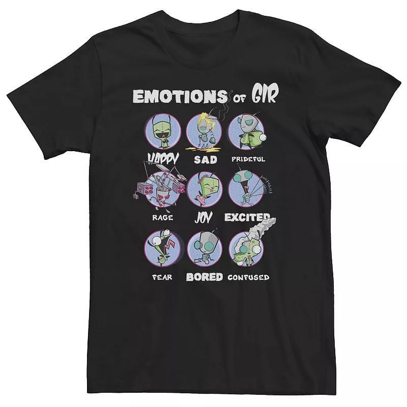 Big & Tall Nickelodeon Invader Zim The Many Emotions of GIR Tee, Mens Product Image