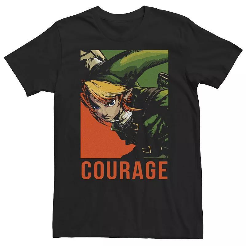 Big & Tall Zelda Link Courage Portrait Poster Tee, Mens Product Image