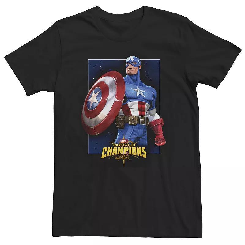 Big & Tall Marvel Contest of Champions Captain America Tee, Mens Product Image