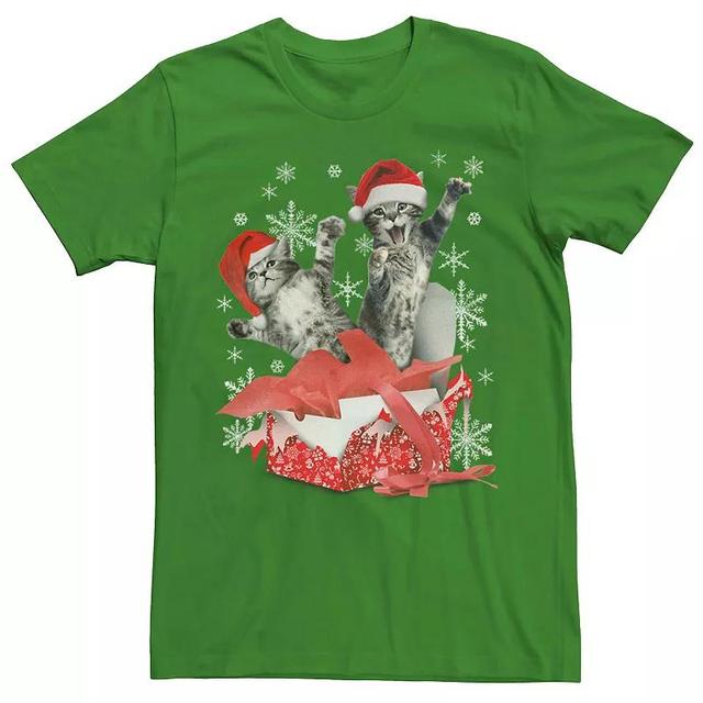 Mens Kittens In A Box Christmas Graphic Tee Product Image