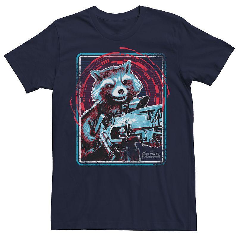 Mens Marvel Avengers Infinity War Rocket Raccoon Graphic Tee Blue Product Image