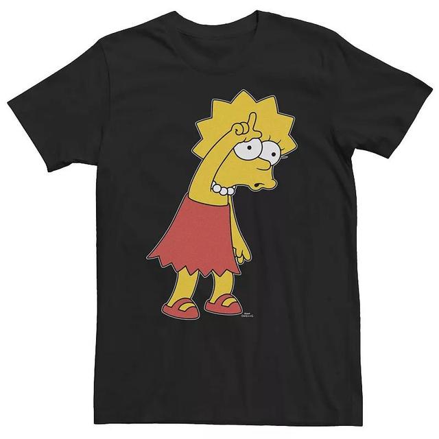 Big & Tall The Simpsons Lisa L On Her Forhead Portrait Tee, Mens Product Image