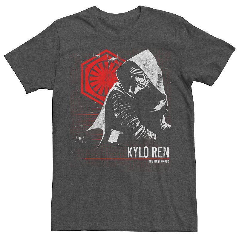 Mens Star Wars Kylo Ren Distressed Collage Poster Tee Grey Heather Product Image