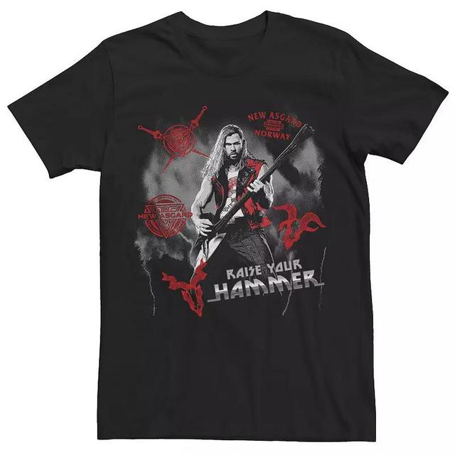 Mens Marvel Thor Love And Thunder Raise Your Hammer Rock God Tee Product Image