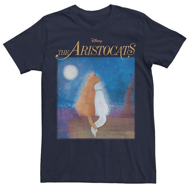 Big & Tall Disney The Aristocats Duchess & Thomas Night Sky Portrait Tee, Mens Blue Product Image