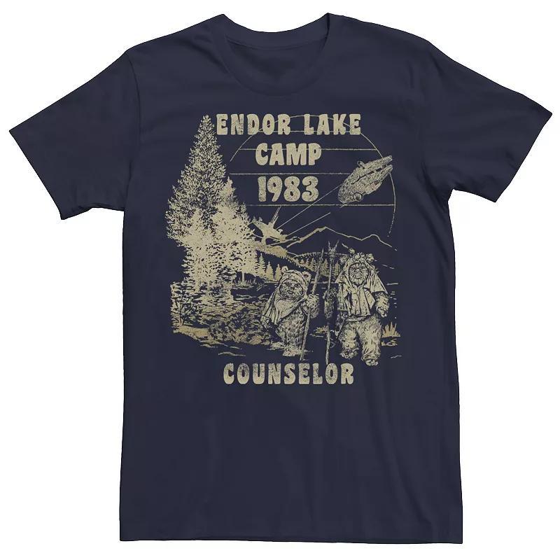 Mens Star Wars Ewok Endor Lake 83 Camp Counselor Tee Blue Product Image