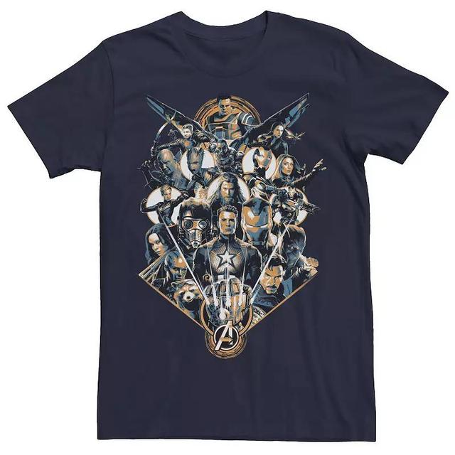 Mens Marvel Guardians of the Galaxy Vol. 3 Group Shot Hologram Badge Graphic Tee Product Image