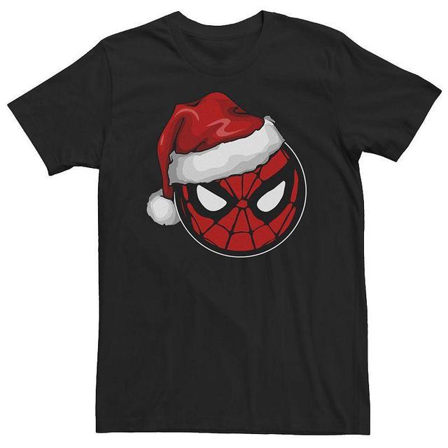 Big & Tall Marvel Christmas Spider-Man Santa Hat Tee, Mens Product Image