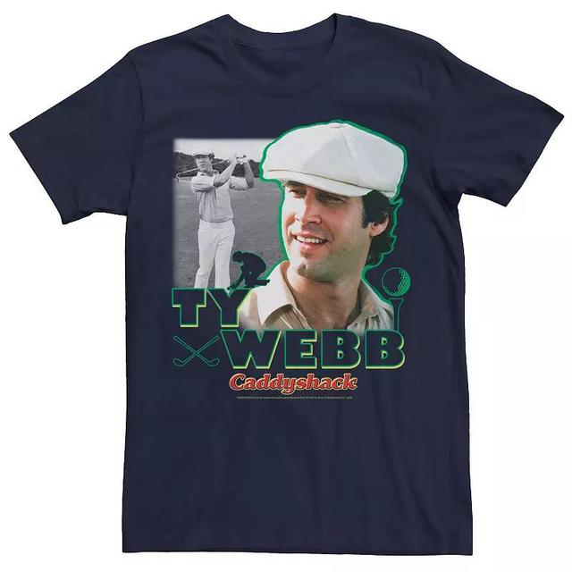 Mens Caddyshack Ty Webb Portrait Tee Blue Product Image