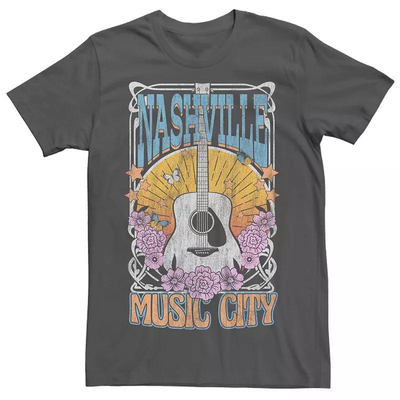 Mens Nashville Music City Festival Graphic Tee Grey Product Image