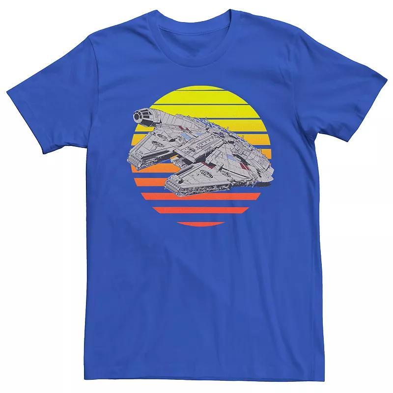 Mens Star Wars Millennium Falcon Retro Sunset Tee Red Product Image