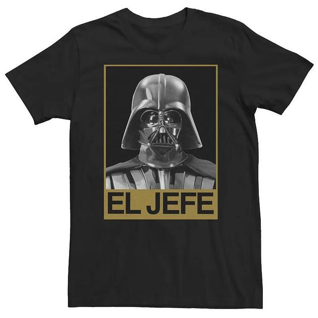 Big & Tall Star Wars Darth Vader El Jefe Golden Photo Tee, Mens Product Image