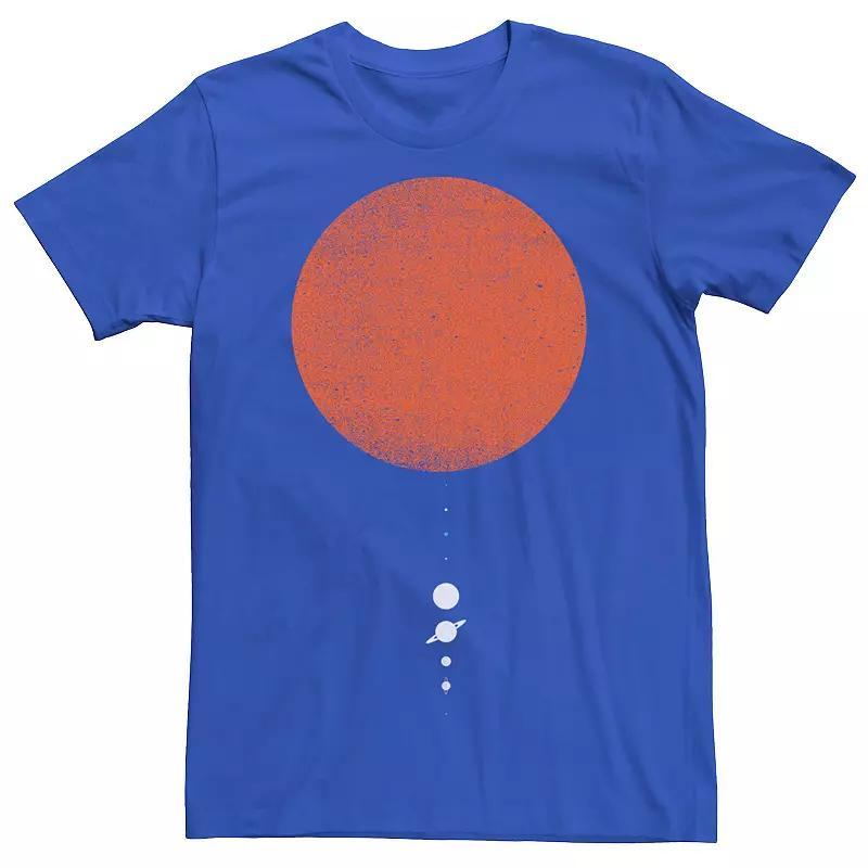 Mens Minimal Solar System Graphic Tee Med Blue Product Image