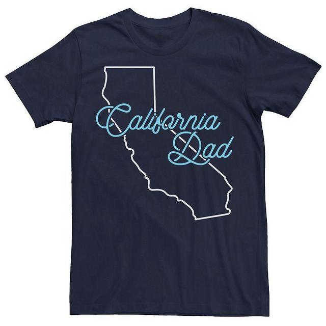 Mens California Dad Outline Tee Blue Product Image