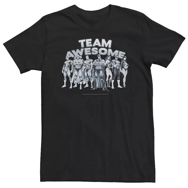 Big & Tall DC Comics Justice League Team Tee, Mens Black Product Image