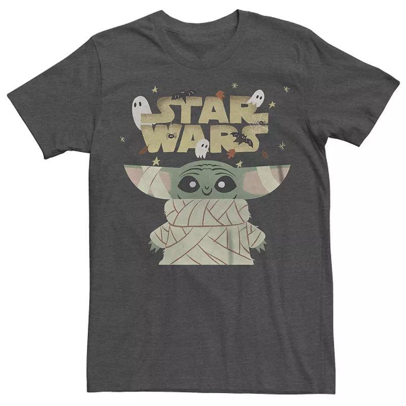 Mens Star Wars The Mandalorian Halloween Grogu Mummy Costume Logo Graphic Tee Grey Heather Product Image