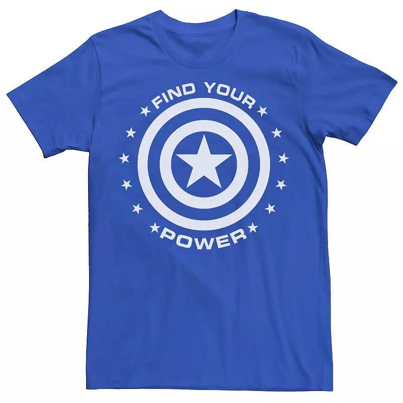 Mens Marvel Captain America Find Your Power Simple Shield Tee Product Image