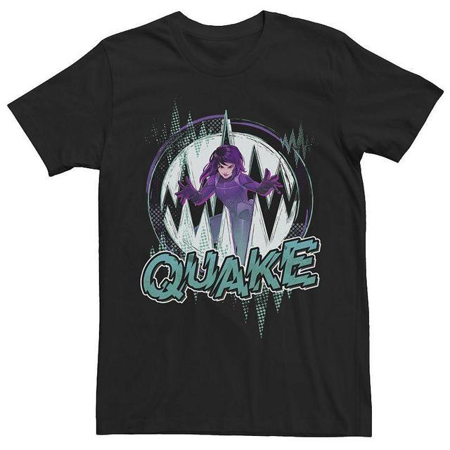 Mens Marvel Rising Secret Warriors Quake Action Pose Logo Tee Black Product Image