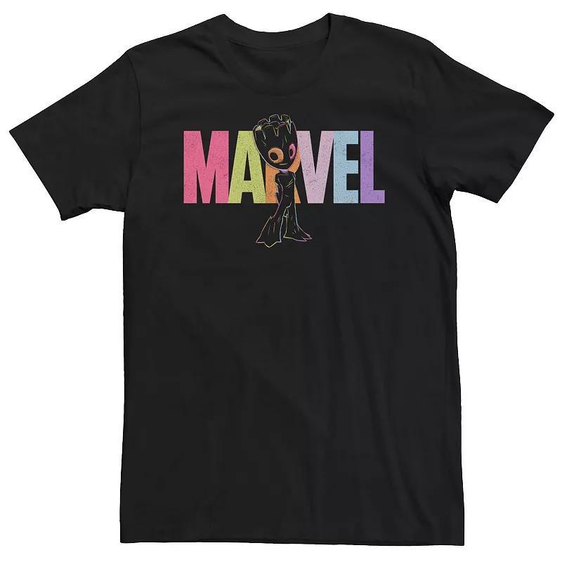 Big & Tall Marvel Gradient Logo Tee, Mens Product Image