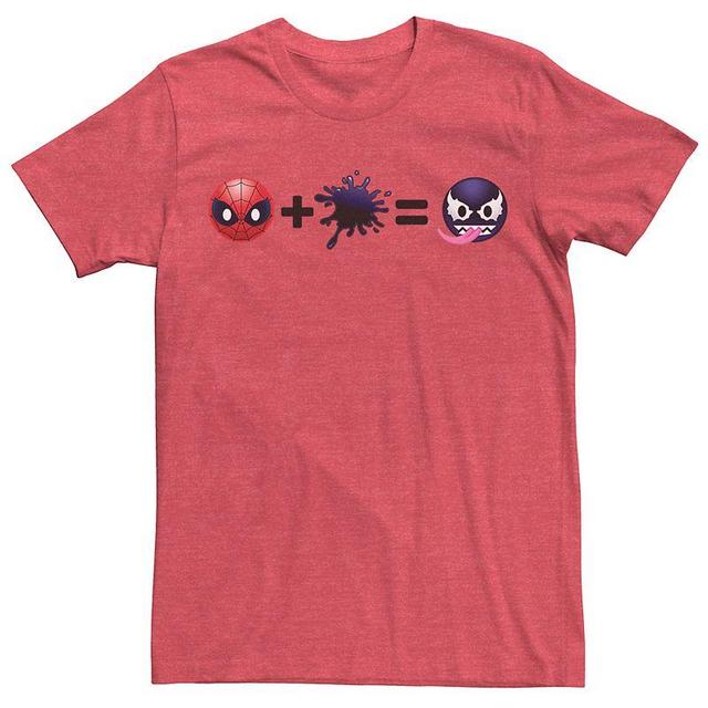 Mens Marvel Spider-Man Plus Venom Emoji Graphic Tee Red Grey Product Image