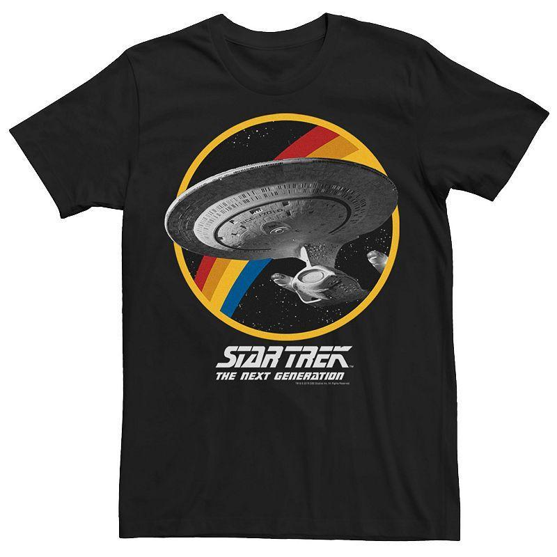 Mens Star Trek Next Generation Rainbow Ship Badge Tee Product Image